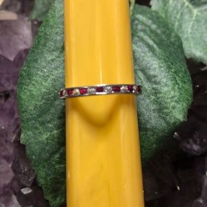 Ruby/Clear Eternity Band 925SS